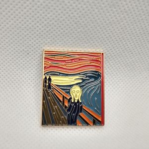 🧁 3/$30 The Scream Painting Enamel Pin NEW